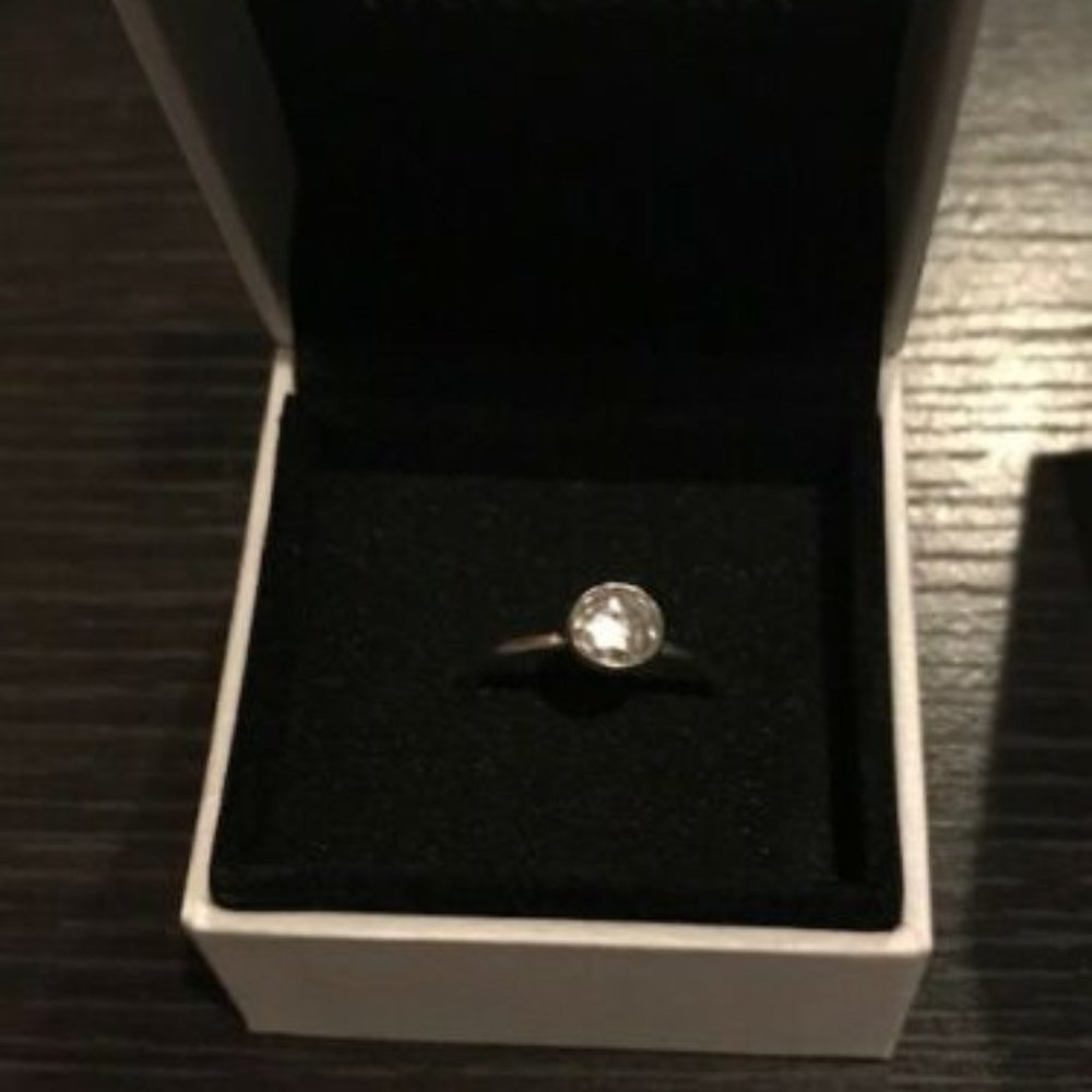 AUTHENTIC PANDORA RING APRIL DROPLET CRYSTAL